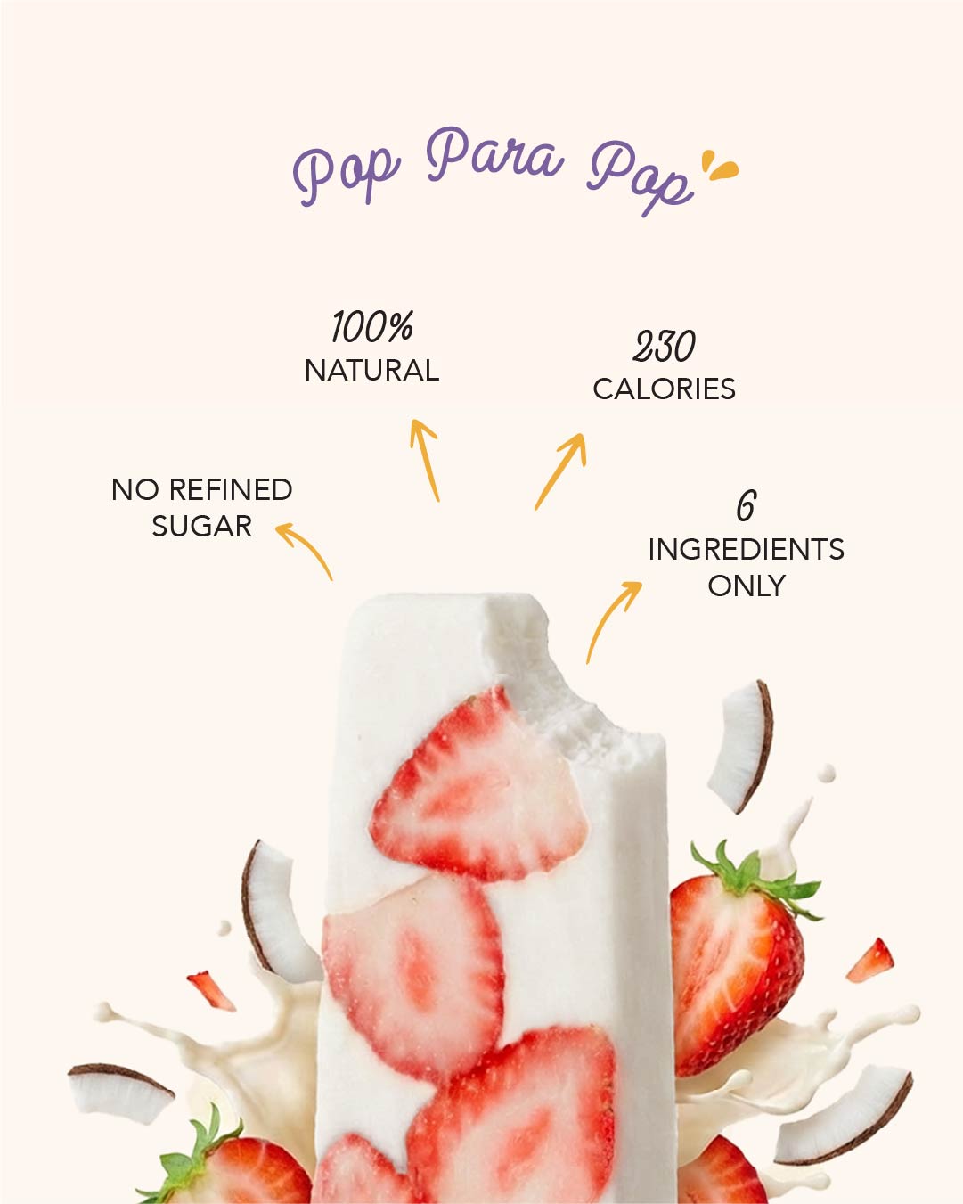 COCONUT STRAWBERRY POP