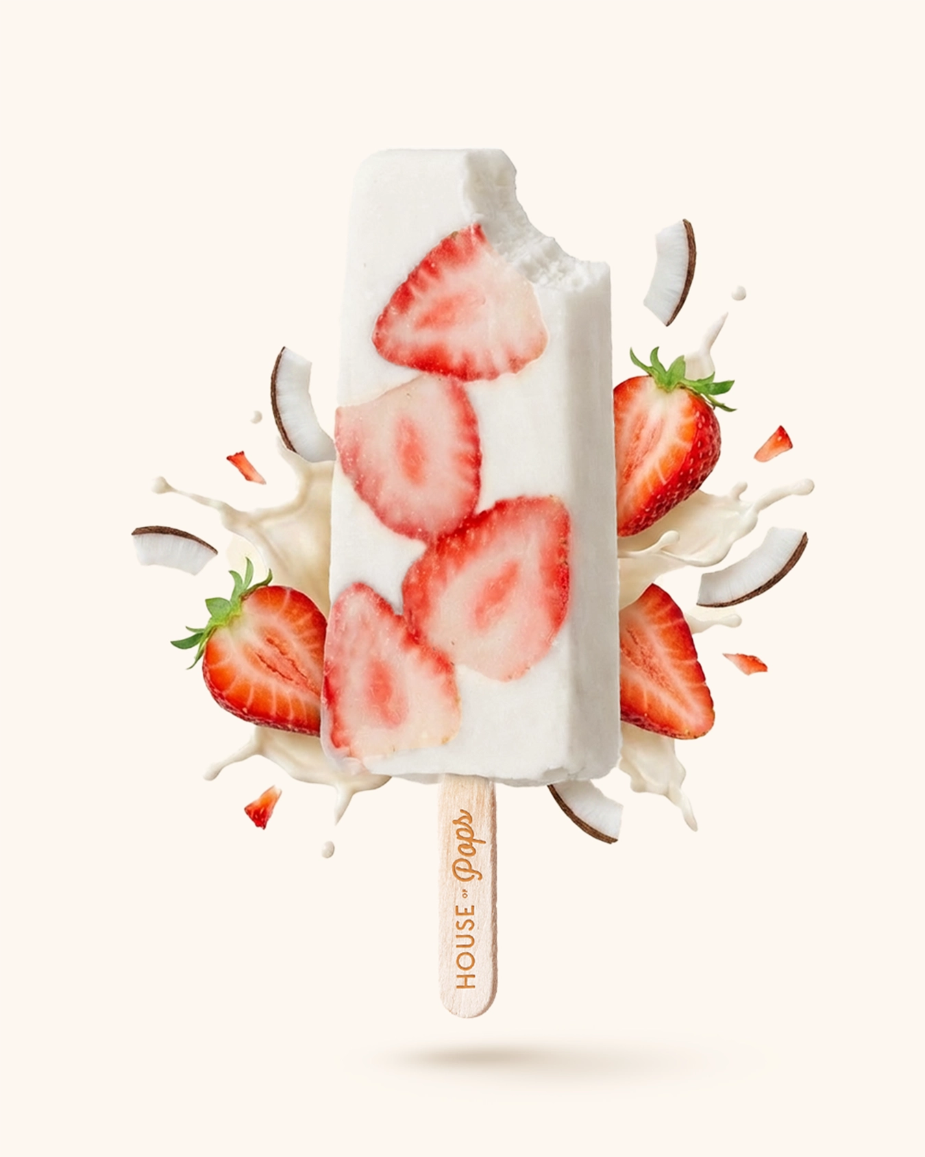 COCONUT STRAWBERRY POP
