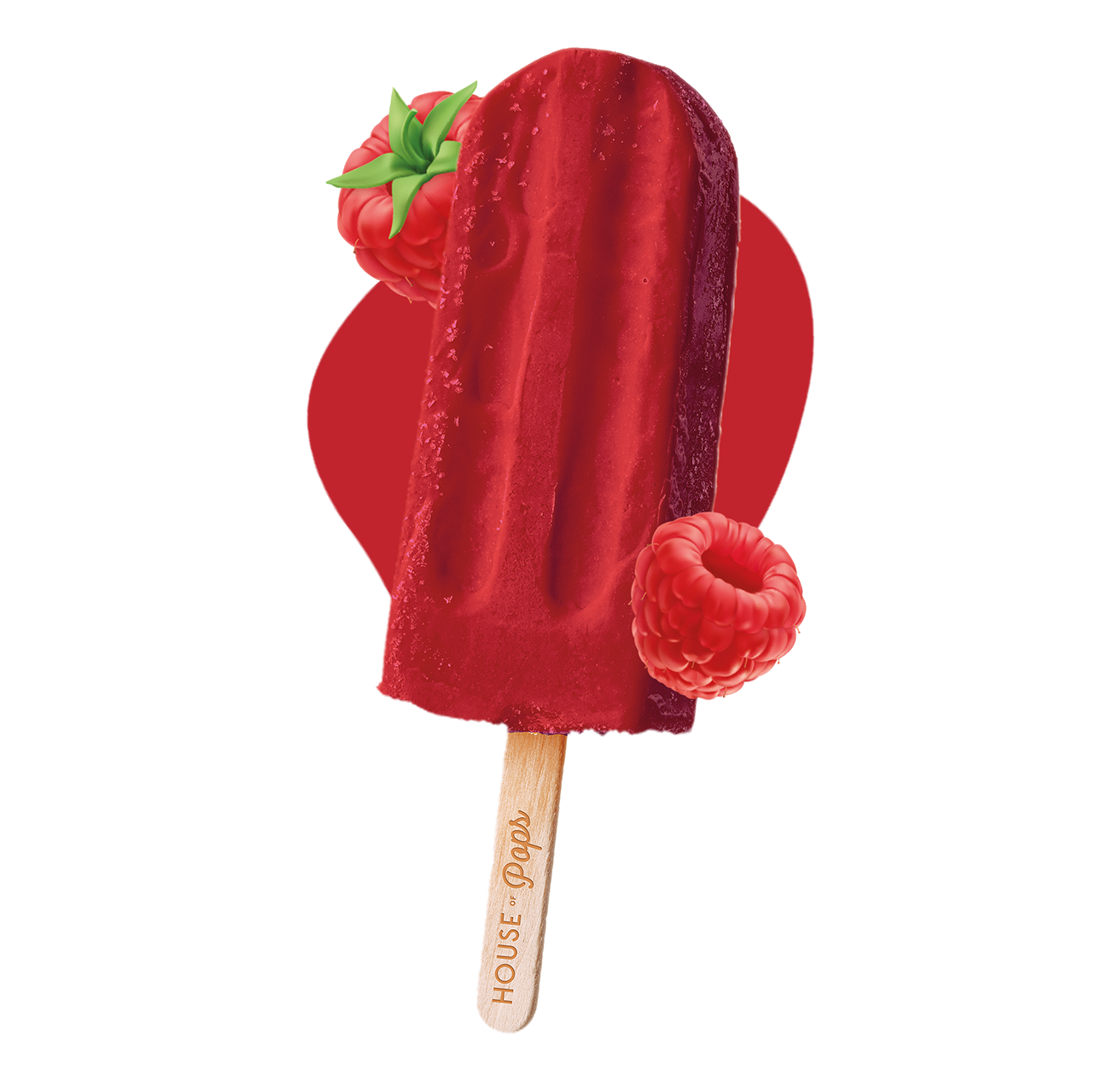 Pops Raspberry 1l Pl Raspberry Ice Cream Pops | House of Pops